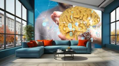 Human brain Anatomical Model 3d Wall mural