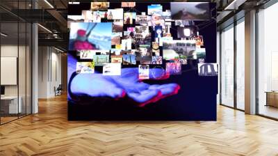 Internet broadband and multimedia streaming entertainment Wall mural