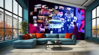 Internet broadband and multimedia streaming entertainment Wall mural