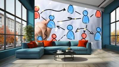 internet net and data digital concept. Wall mural