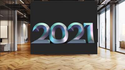 JAHR 2021 start business 3d digital Wall mural