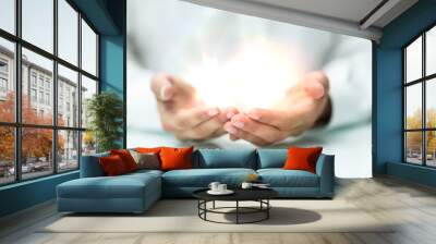 light care hand Wall mural