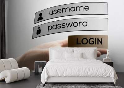 login Wall mural