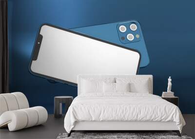 mobile smartphone digital 3d isolated Wall mural