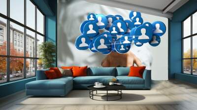 organization chart team concept networking Wall mural