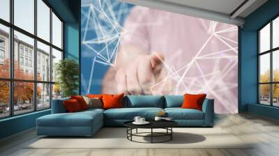 organization network team concept networking. Wall mural