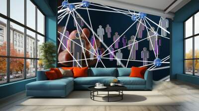 organization network team concept networking. Wall mural