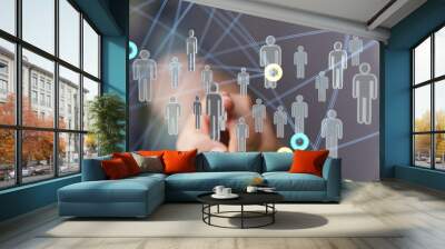 organization network team concept networking. Wall mural