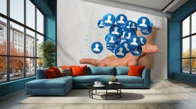 people network structure HR - Human resources management and recruitment Wall mural