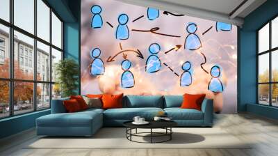 people network structure HR - Human resources management and recruitment Wall mural