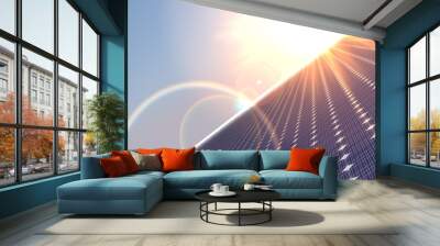 photovoltaic renewable background solar panel 3d Wall mural