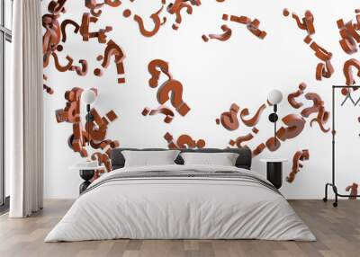 question marks background. 3D Rendering. Wall mural