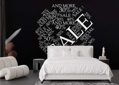 SALE CONCEPT DIGITAL in hand Wall mural