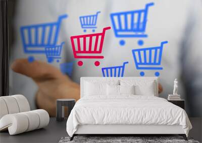 shopping cart Wall mural