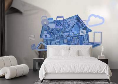 Smart home: Smarthome house automation icon Wall mural