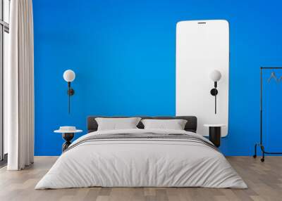 smartphone digital isolated 3d background blue Wall mural