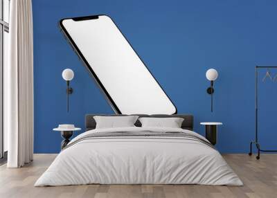 smartphone digital isolated 3d background blue Wall mural