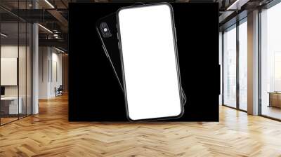 smartphone digital isolated 3d background Wall mural