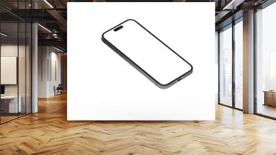 Smartphone frame less blank screen. Mockup generic device. Wall mural