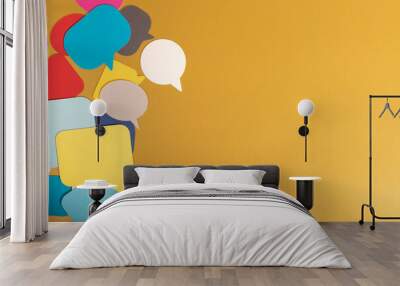 speech bubble paper Wall mural