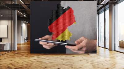 state germany map digital outline silhouette Wall mural