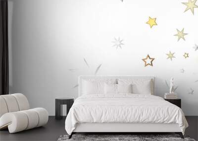 Stellar Christmas Symphony: Exquisite 3D Illustration of Falling Stars in Harmonious Motion for the Holidays Wall mural