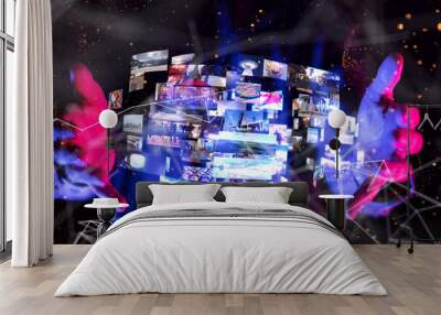 streaming data picture video material Wall mural