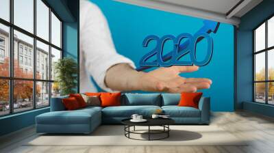 the 2020 business year up goals and success illustration Wall mural