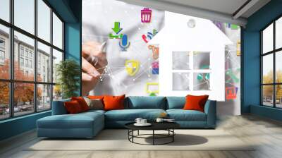 The future of home is connected smarthome technology innovation Wall mural