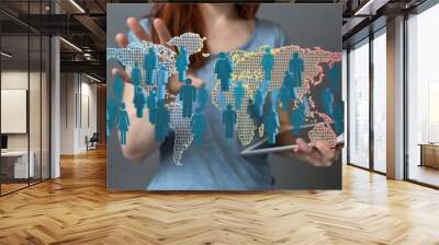 the Global Network Of People global Wall mural