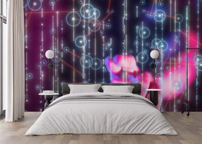 Touch screen technology. Future modern touch screen technology Wall mural