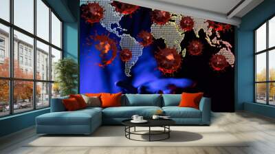 Virus  denoted is single-stranded protection virus.. Wall mural