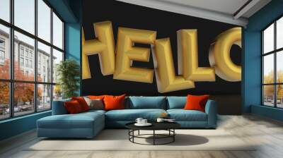 word hello in 3d modern Wall mural