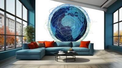 world globus 3d transparent digital Wall mural