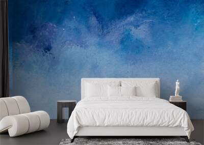 Blue and white color tone painted wall texture background outdoors Wall mural