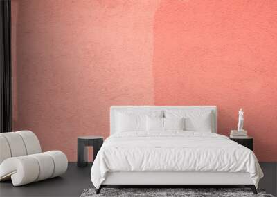 Coral color painted wall background Wall mural