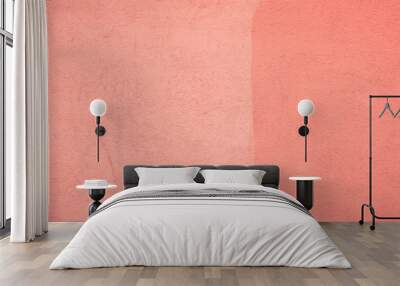 Coral color painted wall background Wall mural