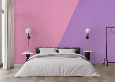 Two tone of pink and purple paper background Wall mural