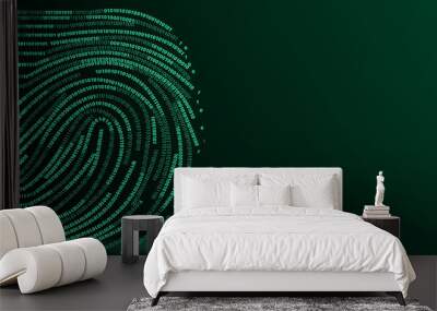 fingerprint digital footprint vector illustration Wall mural