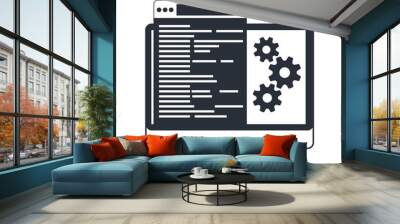 Full stack developer and computer software coding vector concept.  Wall mural