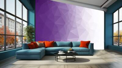 Polygon purple gradient background Wall mural