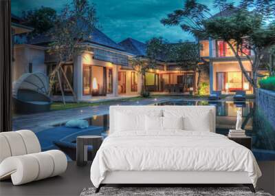 Tropical villa Wall mural