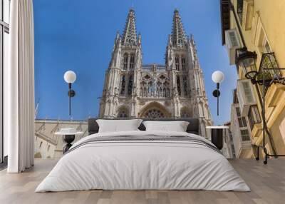 Facade of the Santa Maria cathedral in Burgos, Spain Wall mural