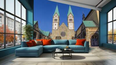 Historic Basilika in the center of Werl, Germany Wall mural