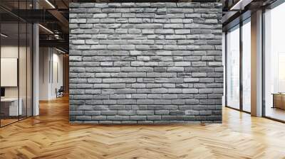 Gray brick wall texture; background with copy space urban building concept Wall mural