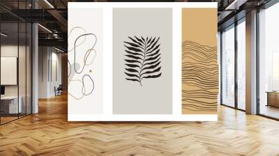 vector illustration in simple modern style - vertical abstract backgrounds and graphic prints - deco Wall mural