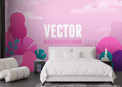 vector illustration in trendy flat style and bright vibrant gradient colors - background with copy s Wall mural