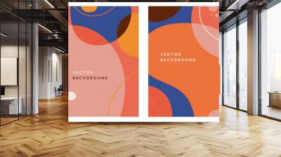 vector set of abstract creative backgrounds in minimal trendy style with copy space for text - desig Wall mural