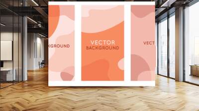 Vector set of abstract creative backgrounds in minimal trendy style with copy space for text - design templates for social media stories and bloggers - simple, stylish and minimal designs for invitati Wall mural