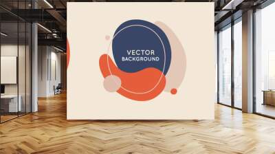 vector set of abstract creative backgrounds in minimal trendy style with copy space for text Wall mural